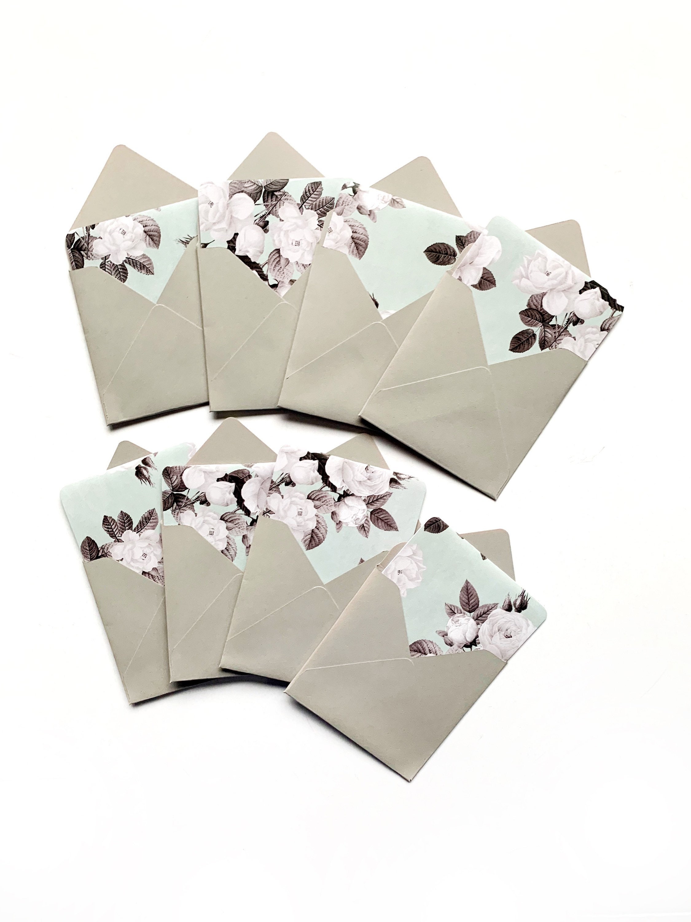 Floral Mini Cards, Gift Wrap Cards, Small Note Cards, Floral Gift Wrap, Card  Enclosures, Gift Cards, Blank Tags, Mini Cards With Envelopes 