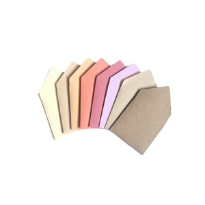 Mini enveloppes assorties, enveloppes pour cartes couleur océan, emballage de vendeur mignon, petites enveloppes de remerciement, enveloppes cadeaux, mini enveloppes en vrac