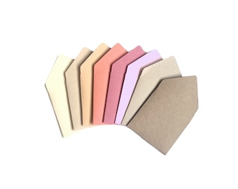 Assorted mini envelopes, ocean color card envelopes, cute seller packaging, tiny thank you envelopes, gift envelopes, bulk mini envelopes