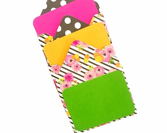 Tarjetas de papelería, sobres, Mini sobres, tarjetas de notas en blanco, mini tarjetas, sobres decorativos, sobres estampados, lindas tarjetas estacionarias