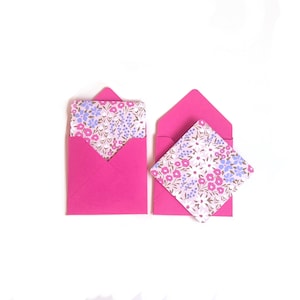 Minitarjetas, Tarjetas con flores, Tarjetas de notas en blanco, Sobres pequeños, Papelería bonita, Tarjetas fijas, Tarjetas 3 x 3, Sobres pequeños, Tarjeta cuadrada