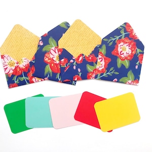 Blank floral envelopes, cute note cards, gift enclosures, blank mini cards, thank you cards, cute envelopes, 3x4 envelope set, gift cards