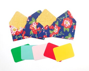 Blank floral envelopes, cute note cards, gift enclosures, blank mini cards, thank you cards, cute envelopes, 3x4 envelope set, gift cards