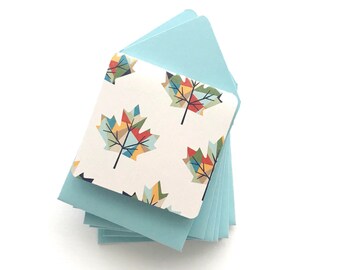 Mini cartões de outono, cartões de embrulho para presente, pequenos cartões de papelaria, papel de embrulho para presente de outono, invólucros de cartões, cartões fixos, etiquetas em branco, mini envelopes