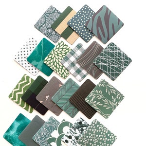 Mini carte verdi, carte per regali, materiali di spedizione, cartoline carine, mini carte 3x3, carte regalo imballaggio, piccole carte per la spedizione