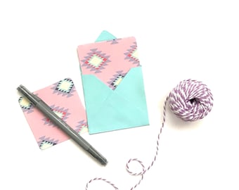 Mini kaarten, kleine nota kaarten, Lunchbox nota's, gift markeringen, de nota's van de liefde, lunch nota's, giftkaarten, boeket kaarten, vierkante kaarten, stammen patroon