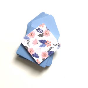 Floral mini cards, gift wrap cards, small note cards, floral gift wrap, card enclosures, gift cards, blank tags, mini stationery, stationary