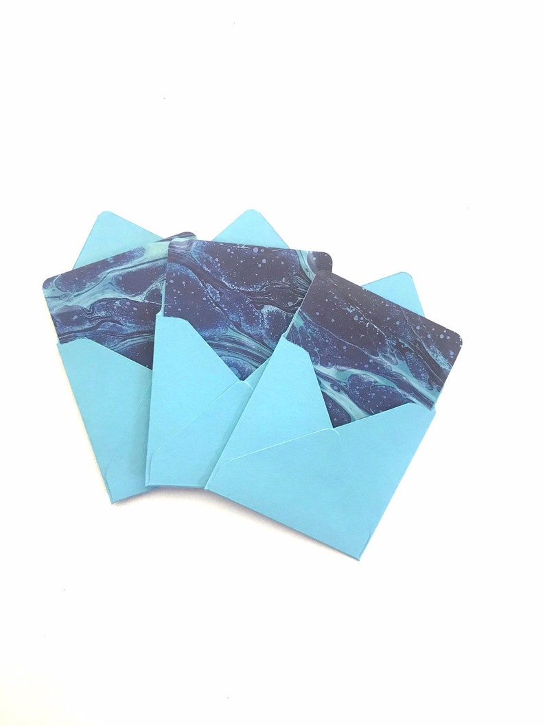 cute galaxy stationery 3x3 note cards with envelopes mini space greeting cards galaxy stationary Galaxy note cards tiny blue envelopes