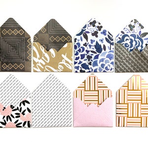 20 Assorted two Sided envelopes, Cute gift wrap, Bulk Gift Envelopes, envelopes for giftcards, 3X4 envelopes, Tiny Envelopes for Cards