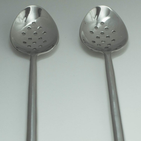 Items similar to Multiple Perforated Cereal Spoon Handmade Slotted