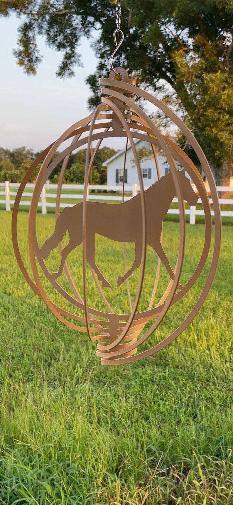 14.5 Metal Horse Wind Spinner Etsy