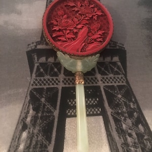 Vintage Chinese Jade hand mirror