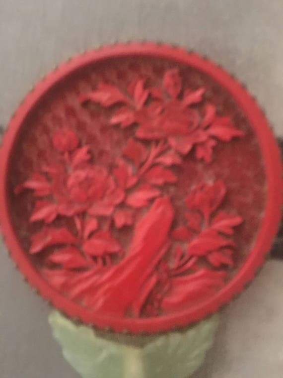 Vintage Chinese Jade hand mirror - image 3