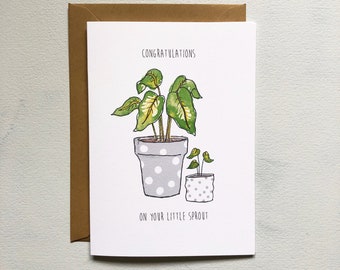 New Baby Plant card