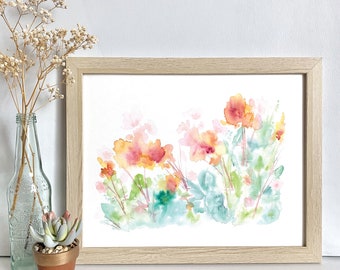 8x10 Orange Wildflower art print