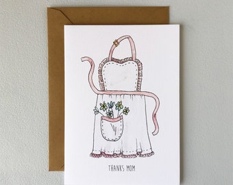 Pink Apron Mom card