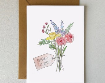 Congrats to You Bouquet card