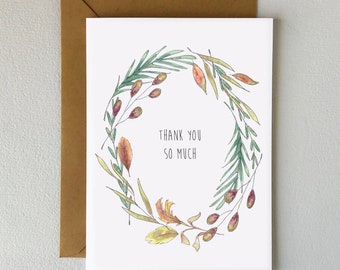 Thank You Fall Wreath card