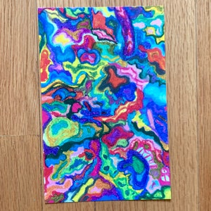 Funky Colorful Eco Art Abstract Print