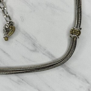 Vintage Brighton Gold Silber Ton Doppel-Schlangenkette Gürtel Haken Verschluss XL Einstellbar 99-112 cm Bild 12