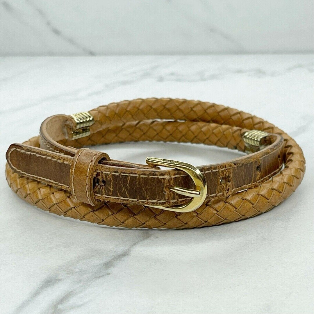 The Great New York Belt Co Brown Vintage Barrel Braided  display picture 2