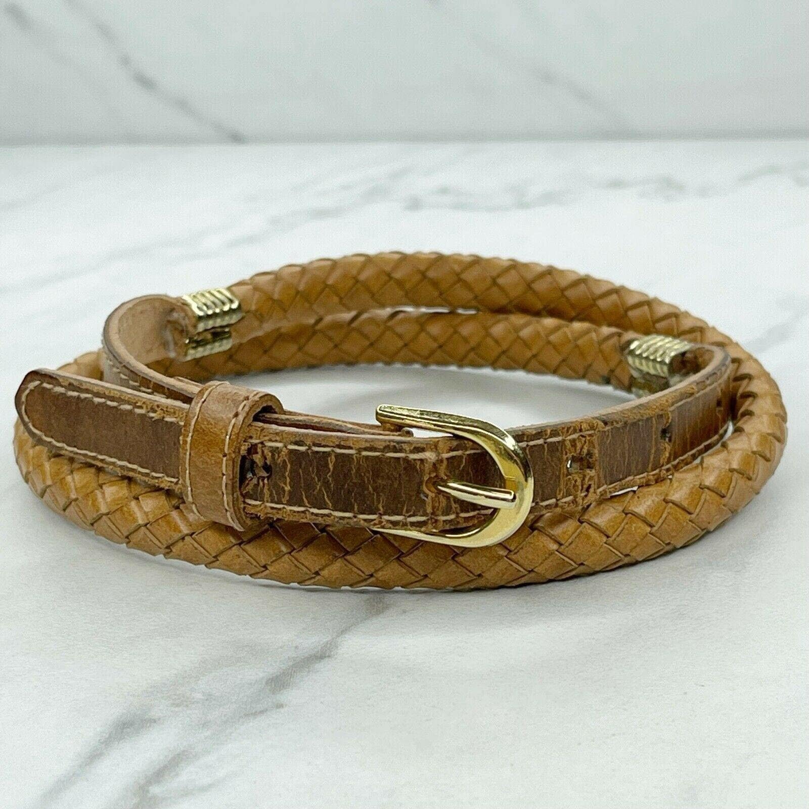 Vintage NY & Company Brass and Brown Decorative Belt il_fullxfull.1891500105_7ybj.jpg main image 4