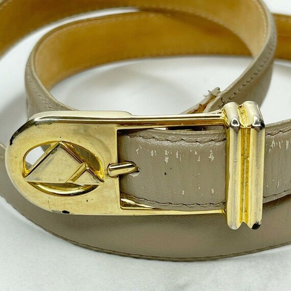 Liz Claiborne Gray Vintage Full Grain Semi Aniline Leather 