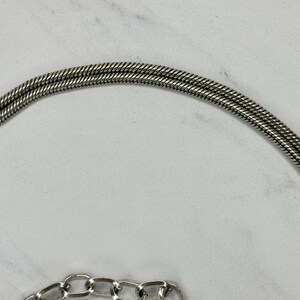 Vintage Brighton Gold Silber Ton Doppel-Schlangenkette Gürtel Haken Verschluss XL Einstellbar 99-112 cm Bild 10