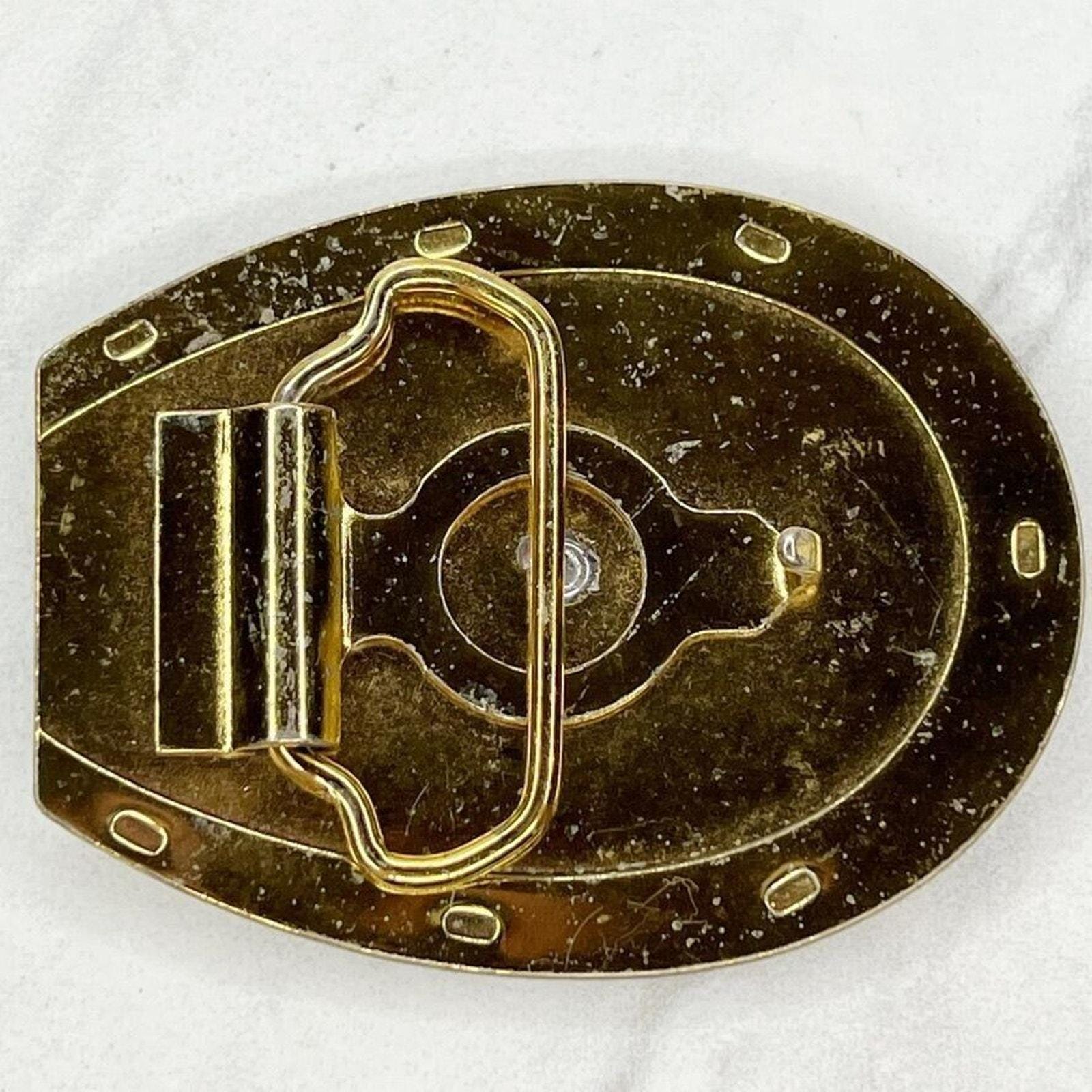 Vintage Dancing Couple Square Style Two Tone Belt Buckle WESTERN SQUARE DANCING COUPLE BELT BUCKLE! VINTAGE! RARE  main image 4