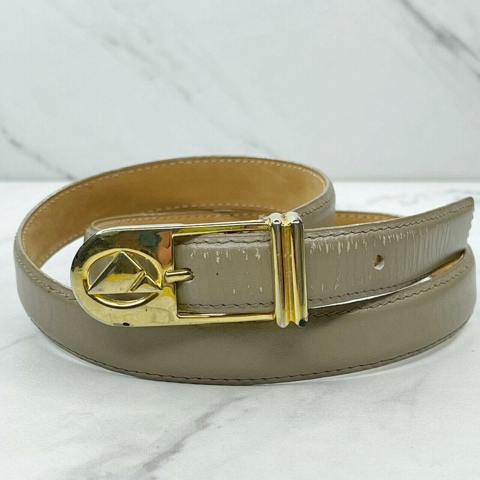 Vintage Liz Claiborne Black Full-Grain Aniline Leather Belt Gold-Tone Buckle M Liz Claiborne Gold Belts for Women for sale | eBay main image 3