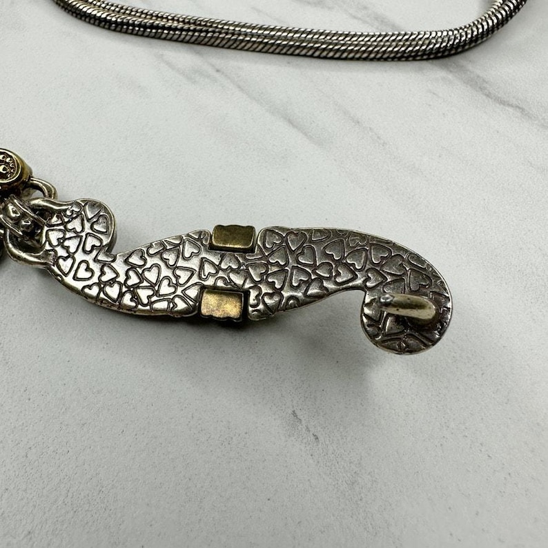 Vintage Brighton Gold Silber Ton Doppel-Schlangenkette Gürtel Haken Verschluss XL Einstellbar 99-112 cm Bild 2