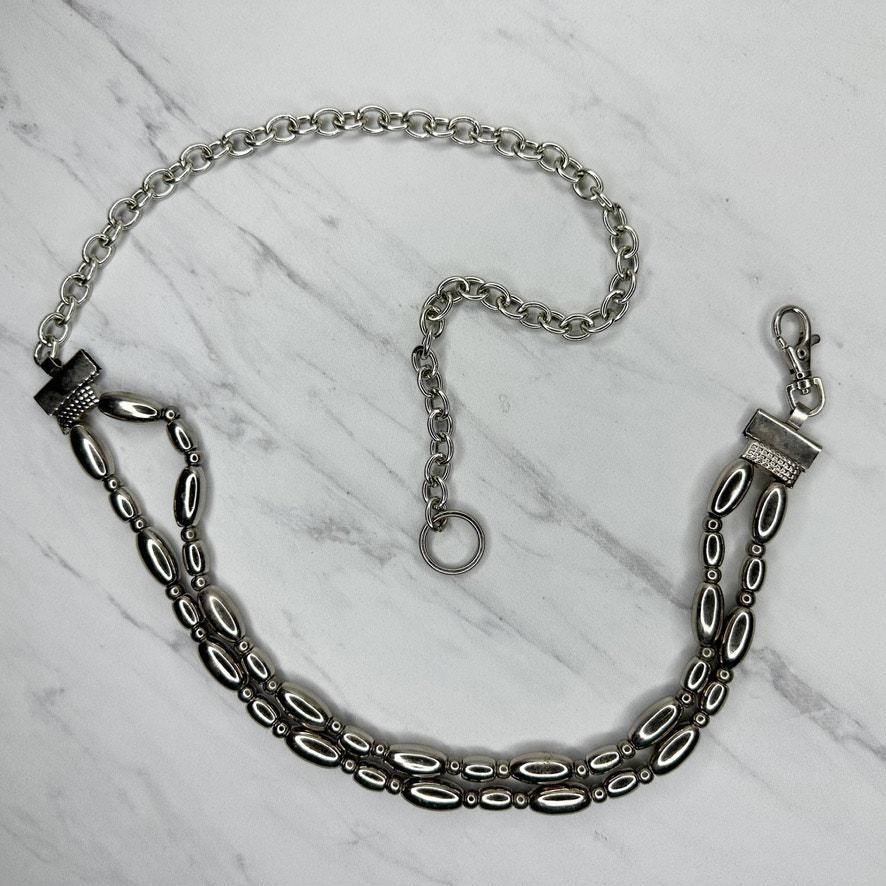 80s Silver Chain Belt - Etsy display picture 3