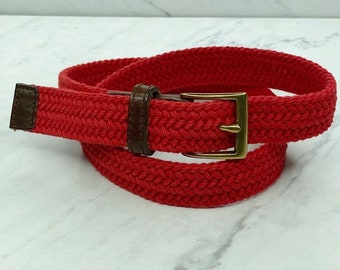 Liz Claiborne Vintage Red Braided Woven Belt Size Small S Womens