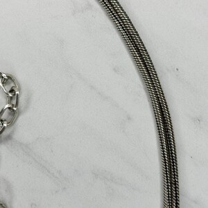 Vintage Brighton Gold Silber Ton Doppel-Schlangenkette Gürtel Haken Verschluss XL Einstellbar 99-112 cm Bild 11