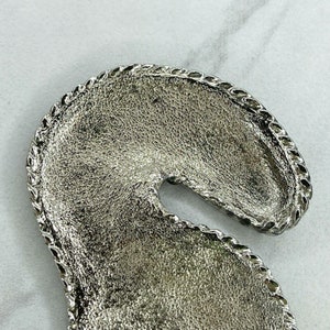 Dotty Smith Silver and Gold Tone Vintage Hook Hammered Metal 2 Piece Belt Buckle image 4