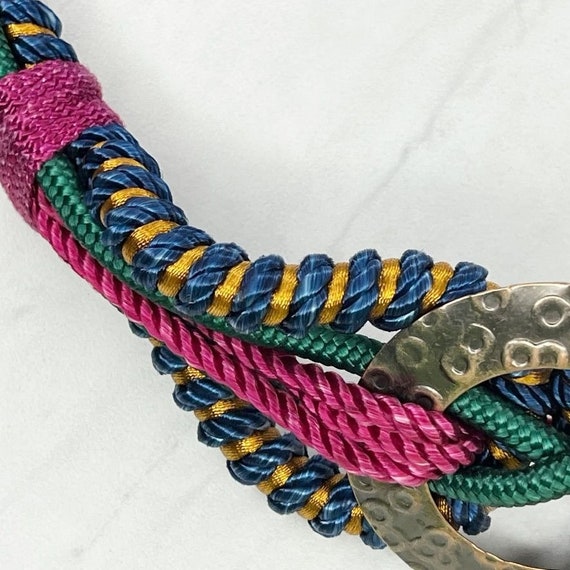 Vintage Twisted Rope Sash Statement Belt Size Lar… - image 4