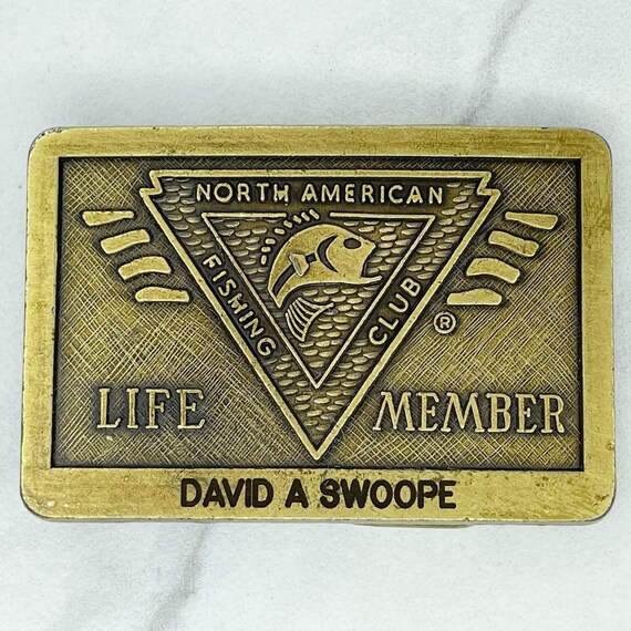 Vintage North American Fishing Club Life Member Personalized David Belt  Buckle -  Canada