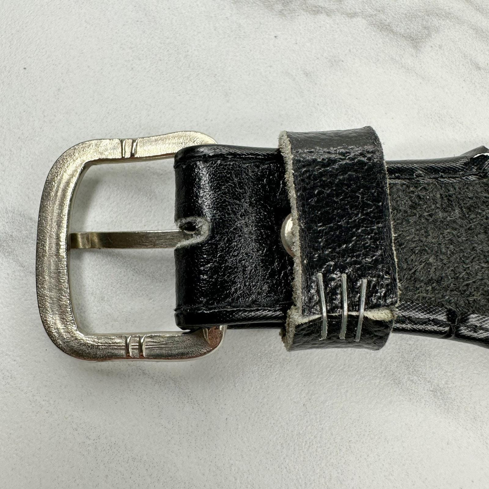 Vintage Argentina Coin Studded Leather Equestrian Belt Size  display picture 1