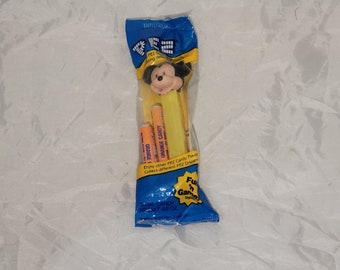 Vintage Mickey Mouse Pez Dispenser in Package Made in Hong Kong Unopened