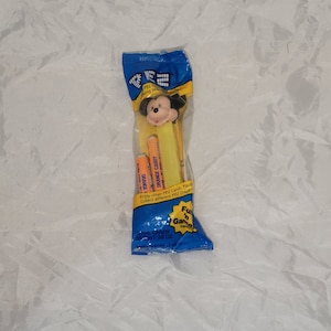 Vintage Mickey Mouse Pez Dispenser in Package Made in Hong Kong Unopened