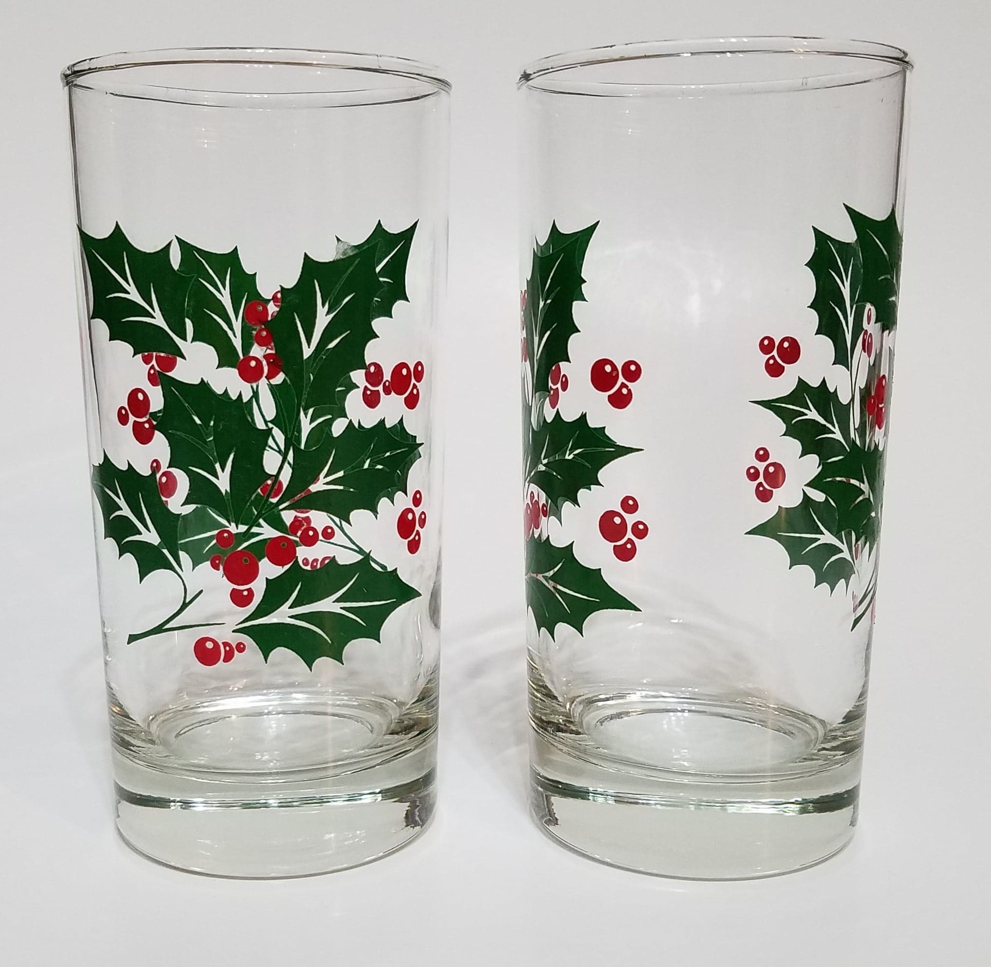 Juice Glasses Drinkware mid century holiday drinking glasses