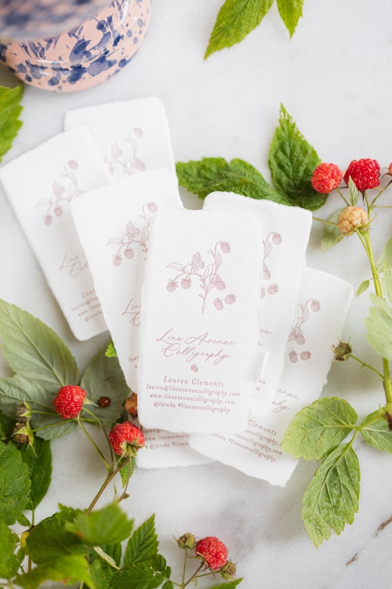 Custom Letterpress Business Cards on Handmade Paper