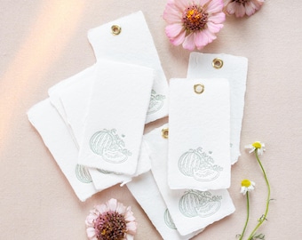 Watermelon Letterpress Handmade Paper Place Cards or Gift Tags (Set of 5)