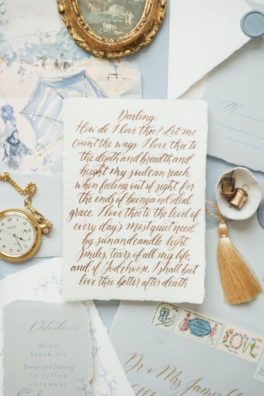 Custom Handwritten Calligraphy page - Love Letter - Wedding Vows - Letter - Lyrics- Anything- on Handmade Paper- Anniversary Gift