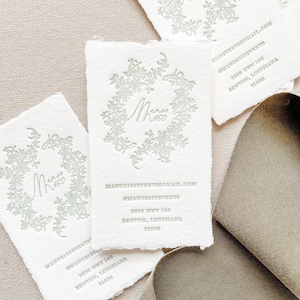 Individuell angefertigte Visitenkarten im Letterpress-Design