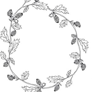 Blackberry Calligraphy Wreath Download