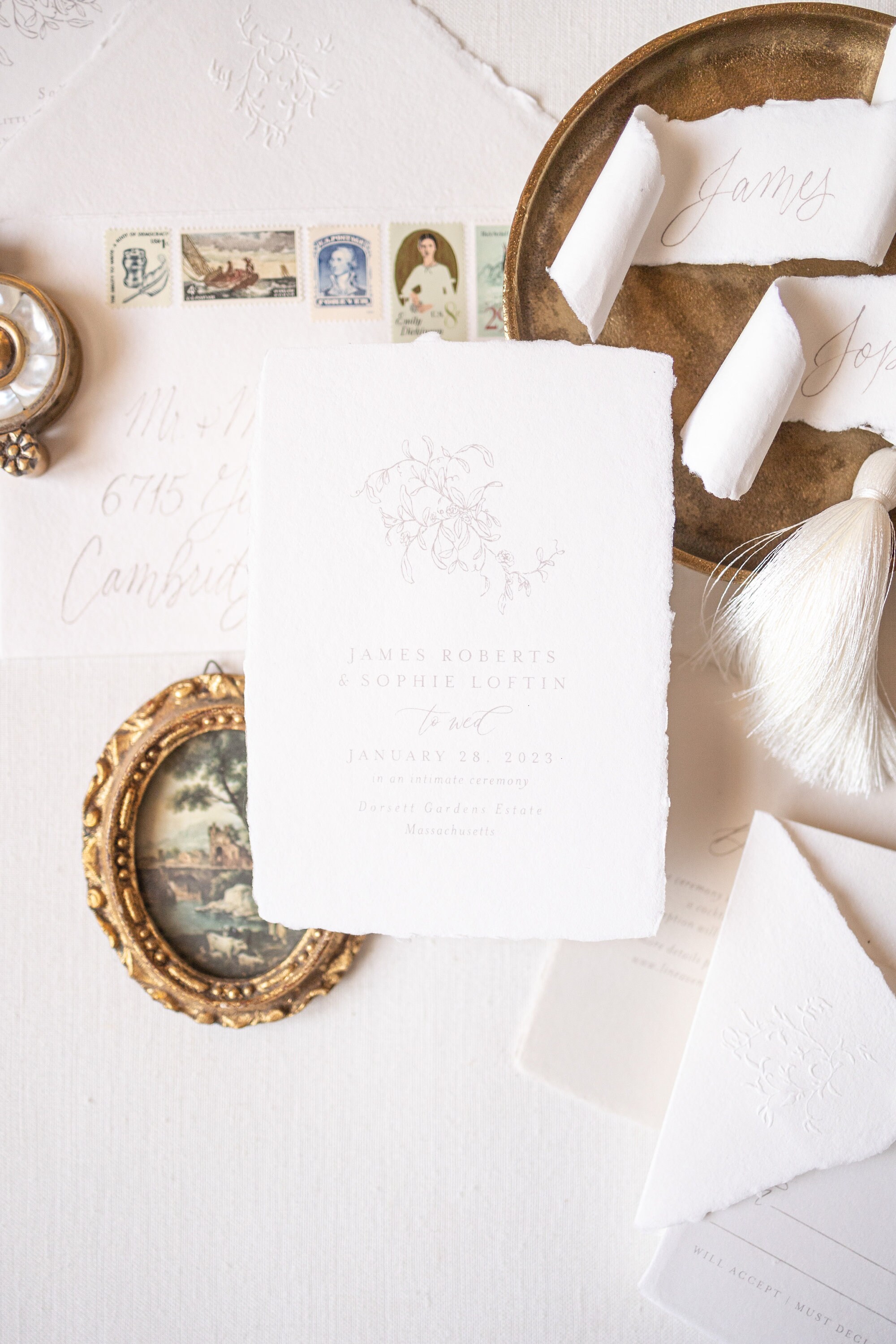 Custom Handmade Invitations Custom Watercolor Wedding Invitation Suite: Digitally Printed ...