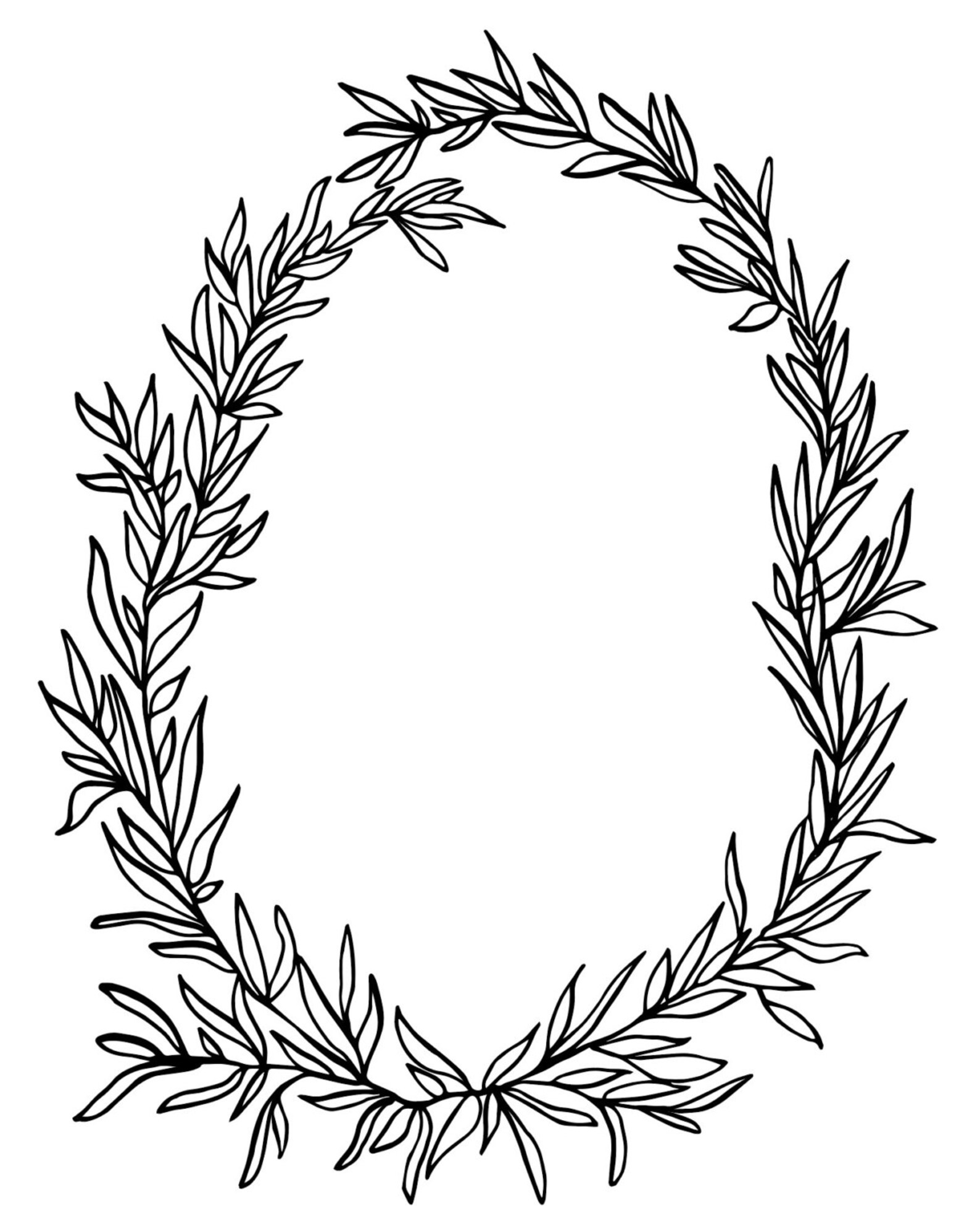 Calligraphy Wreath Download TWO Wreaths - Etsy