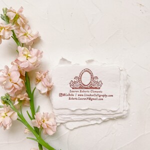 Custom Letterpress Business Cards on Handmade Paper image 6