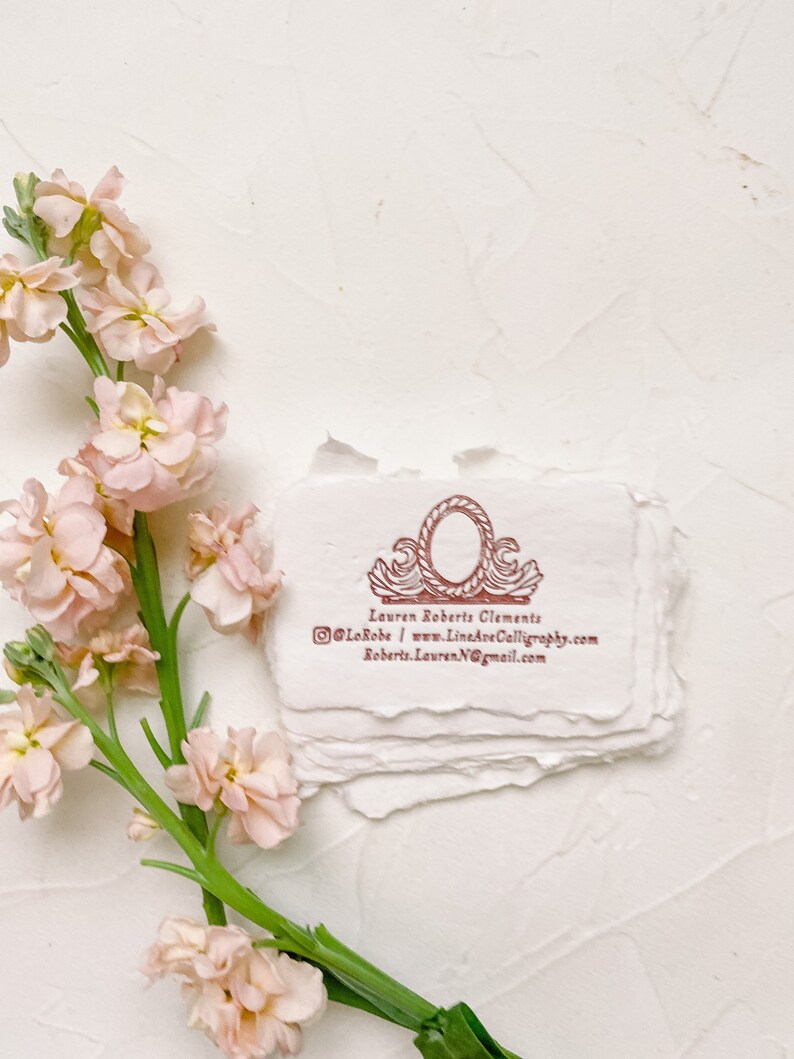 Custom Letterpress Business Cards on Handmade Paper image 6